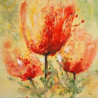 Textured Flowers oil painting